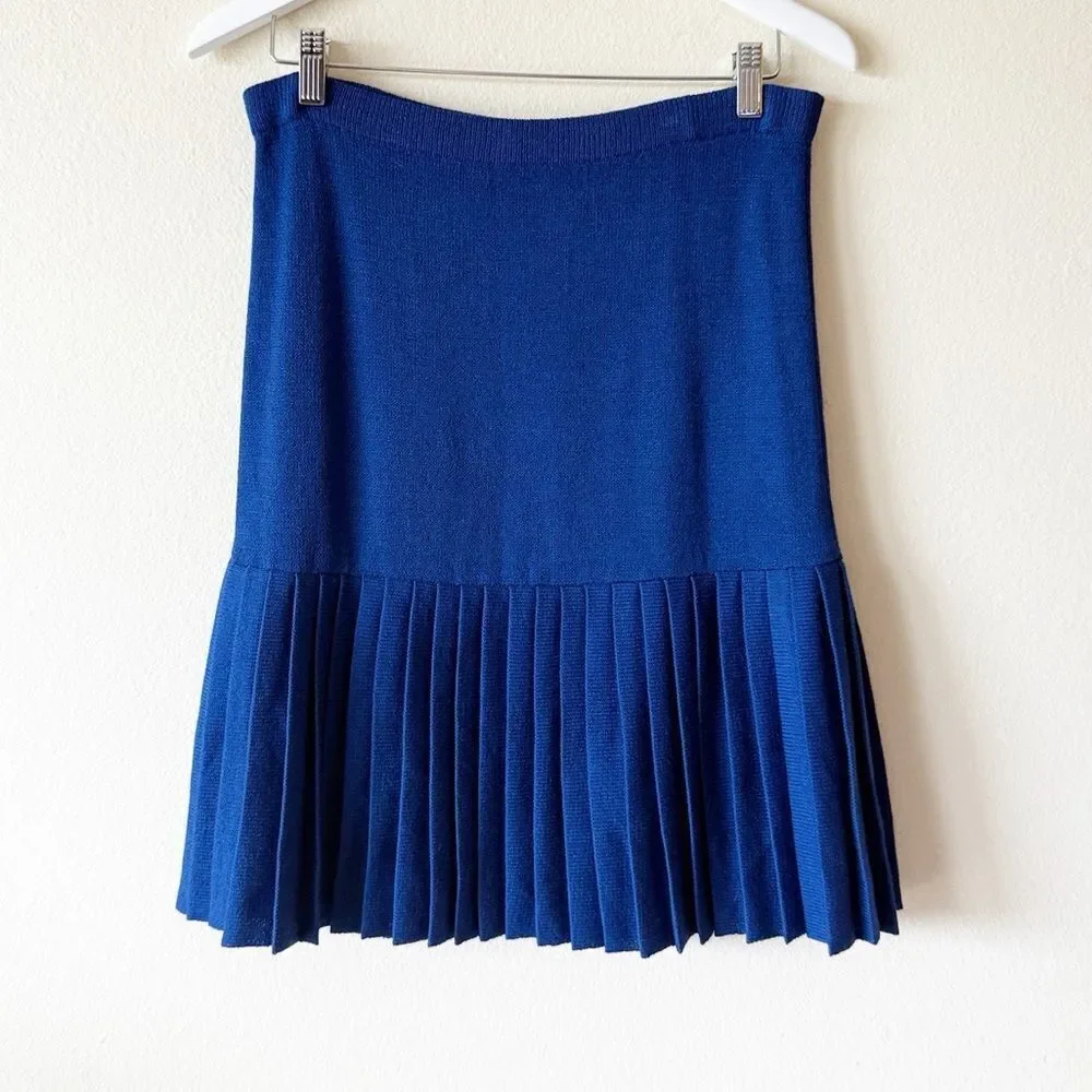 Vintage St. John for Neiman Marcus Santana Knit Pleated Skirt and Jacket Set